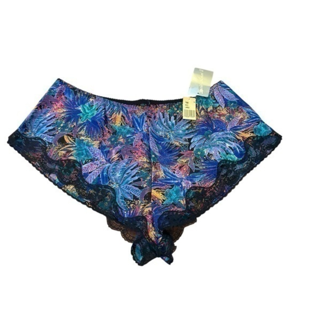 New Vintage 90’s cheeky Lucie Ann II tropical lace sheet pj bottom lingerie